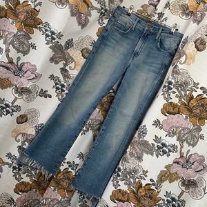 MOTHER The Insider crop step fray jeans 27